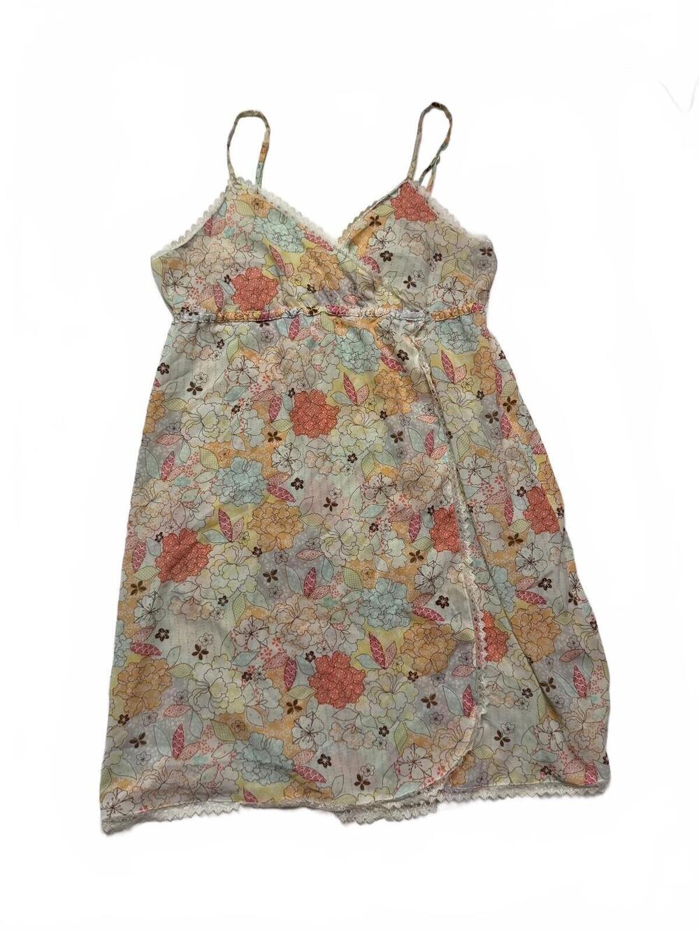 Women's Enchanted Floral Semi Sheer Midi Dress SIze L